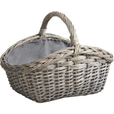 Panier en osier fendu gris