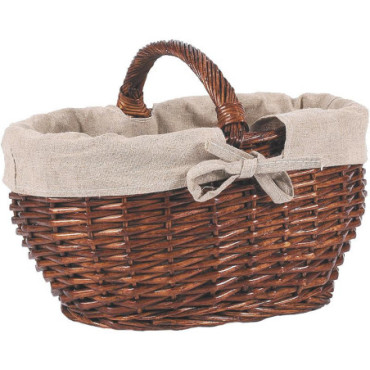 Panier enfant en osier marron.