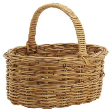 Panier ovale en poelet naturel