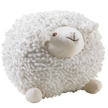 Mouton Shaggy en coton blanc 20cm