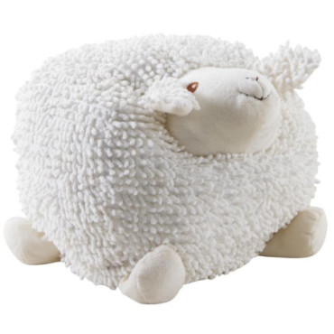 Mouton Shaggy en coton blanc 30cm