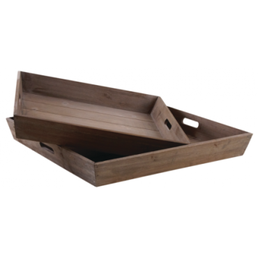 Plateaux carrés en bois