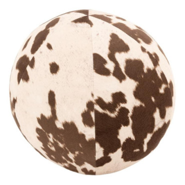 Pouf rond imitation vache.