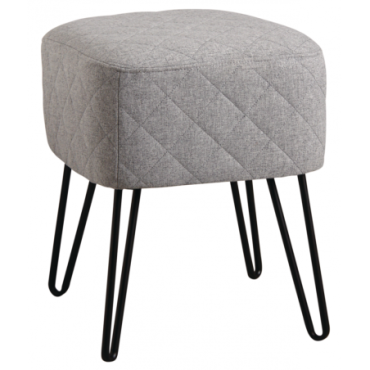 Tabouret en tissu gris