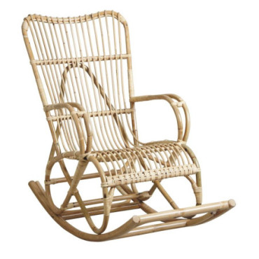 Rocking-chair en manau naturel