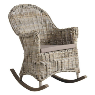 Rocking-chair en poelet gris