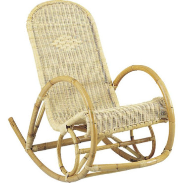 Rocking-chair en rotin