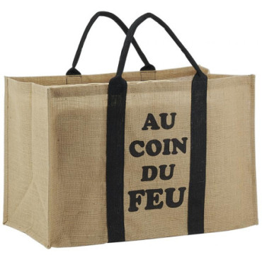 Sac à bûches en jute plastifié