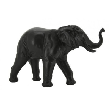 Éléphant en résine teintée noire