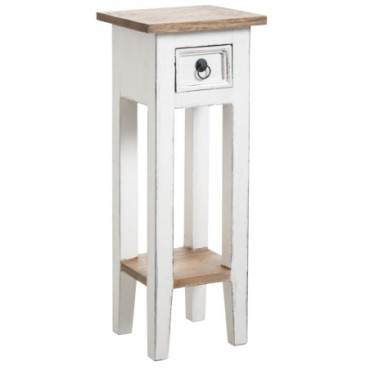 Table en bois d'acajou naturel et blanc