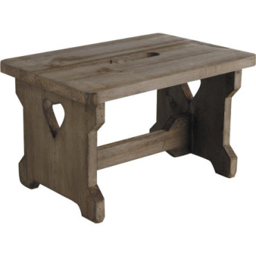 Tabouret en bois vieilli