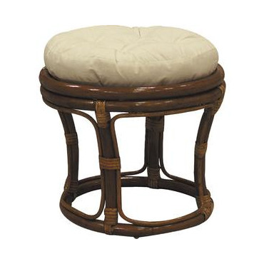 Tabouret en rotin marron