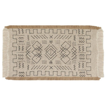 Tapis en jute et coton