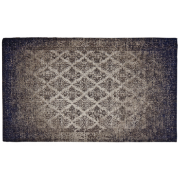 Tapis jacquard bleu S