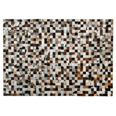 Tapis mosaïque en peau de vache