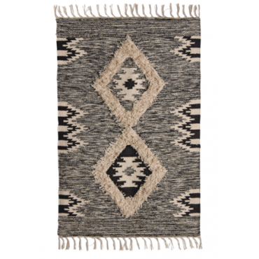 Tapis motif aztèque en coton