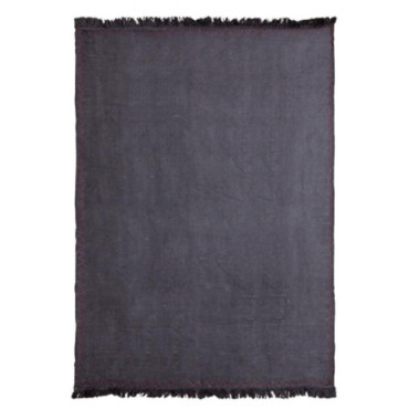 Tapis noir en coton