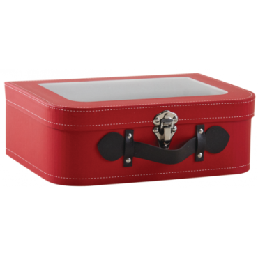 Valise en carton rouge