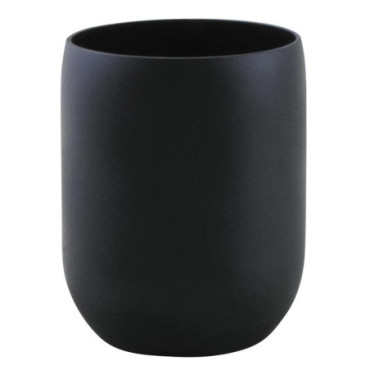 Vase en verre teinté noir mat