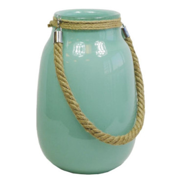 Vase en verre teinté turquoise