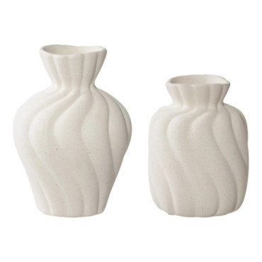 Vase céramique blanc lot de 2