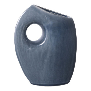 Vase céramique bleu 7x14x18 cm