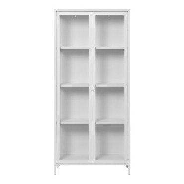 Vitrine Brisbane blanc 80x35x175 cm