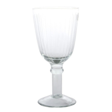 Verre à vin à rayures gravées