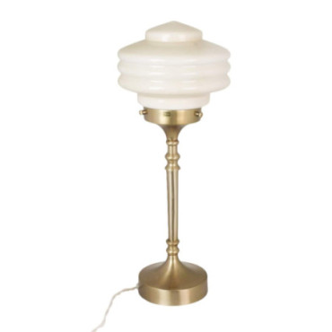 Lampe de table Valter Laiton/Beige Opale