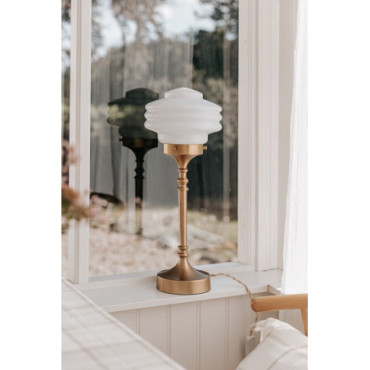 Lampe de table Valter Laiton/Blanc Opale