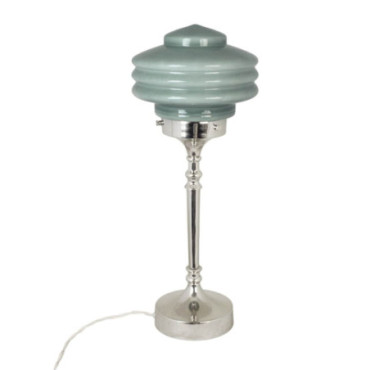 Lampe de table Valter Nickel/Vert Opale