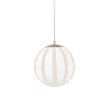 Lampe à suspension Alba Opale Beige/Blanc Petite