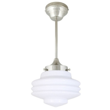 Lampe à suspension Valter Nickel/Blanc Opale