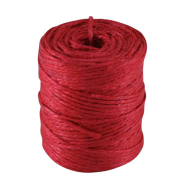 Ficelle de jute cylindrique rouge