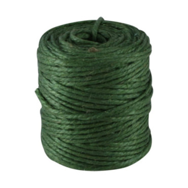 Ficelle de jute cylindrique verte