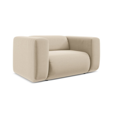 Fauteuil Ekahi Velours Light beige