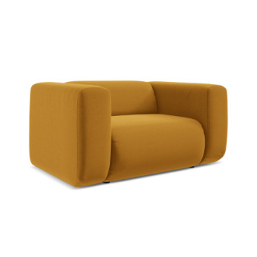 Fauteuil Ekahi Velours Mustard