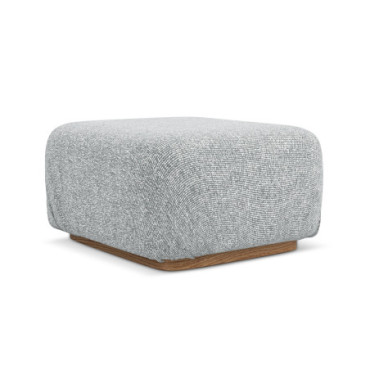 Pouf Ailani Tissu Silver