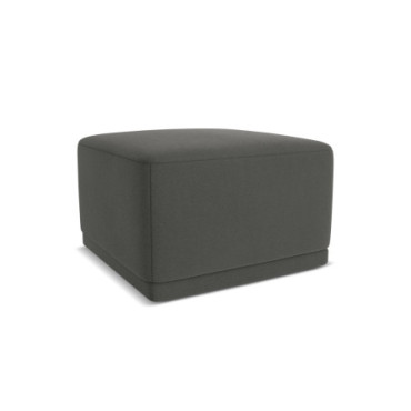 Pouf Kaila Velours Steel