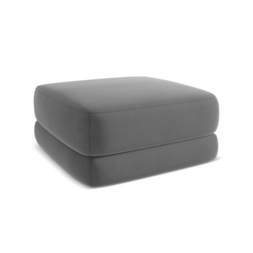 Pouf Kiana Velours Gray