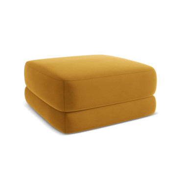 Pouf Kiana Velours Mustard