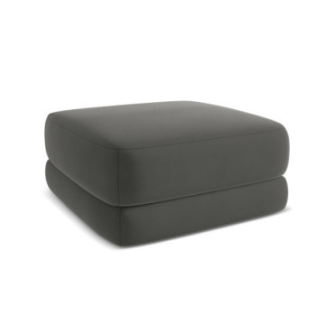 Pouf Kiana Velours Steel