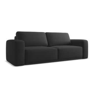 Sofa 3 places convertible Kaila Tissu Anthracite