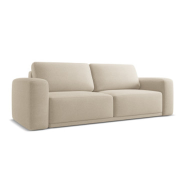 Sofa 3 places convertible Kaila Tissu Dark beige