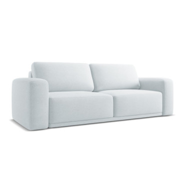 Sofa 3 places convertible Kaila Tissu Light blue