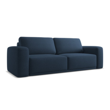 Sofa 3 places convertible Kaila Tissu Royal blue