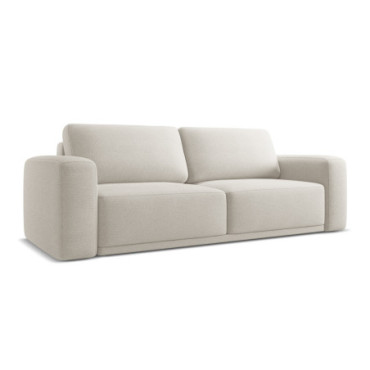 Sofa 3 places convertible Kaila Tissu Silver