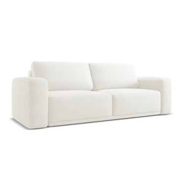 Sofa 3 places convertible Kaila Tissu White