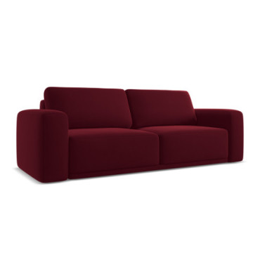 Sofa 3 places convertible Kaila Velours Burgundy