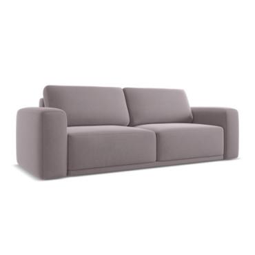 Sofa 3 places convertible Kaila Velours Lavender